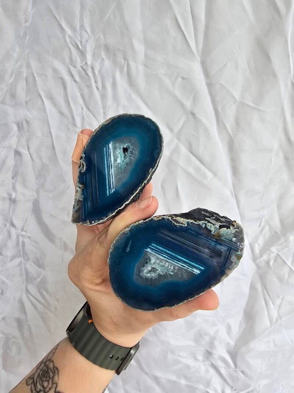 Agaat geode set