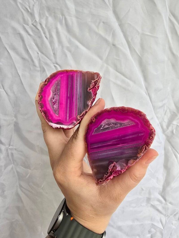 Agaat geode set