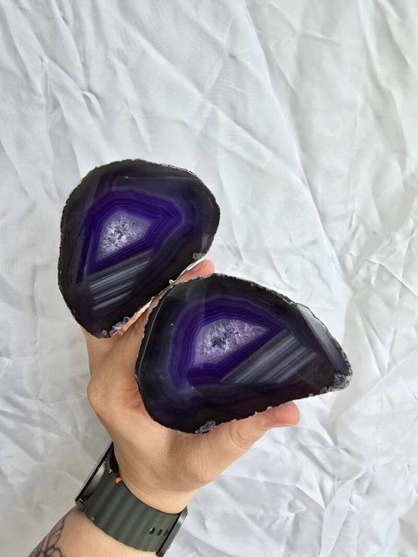 Agaat geode set