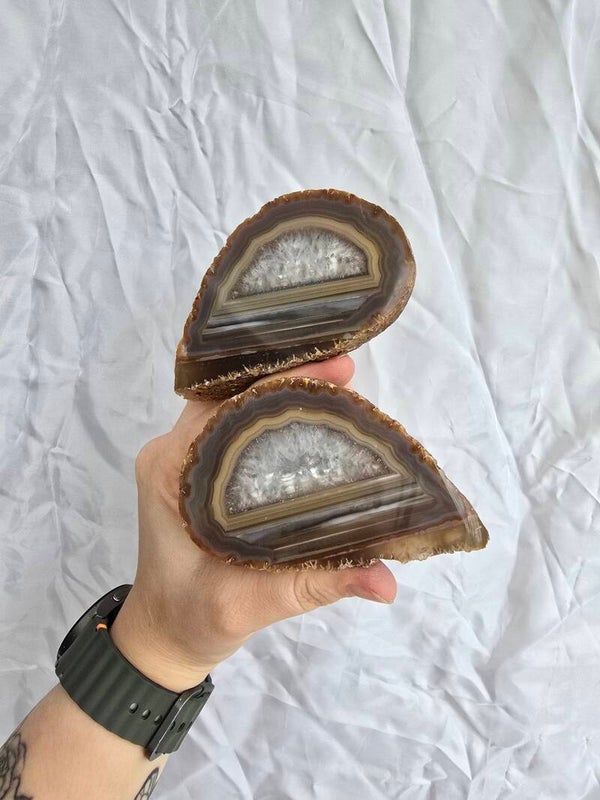 Agaat geode set
