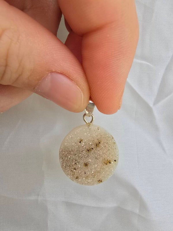 Druzy agaat ketting bedel