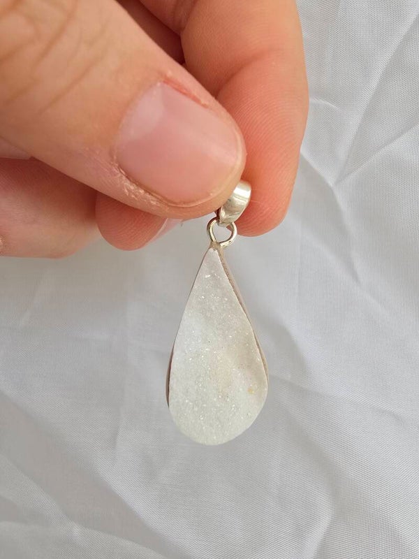 Druzy agaat ketting bedel