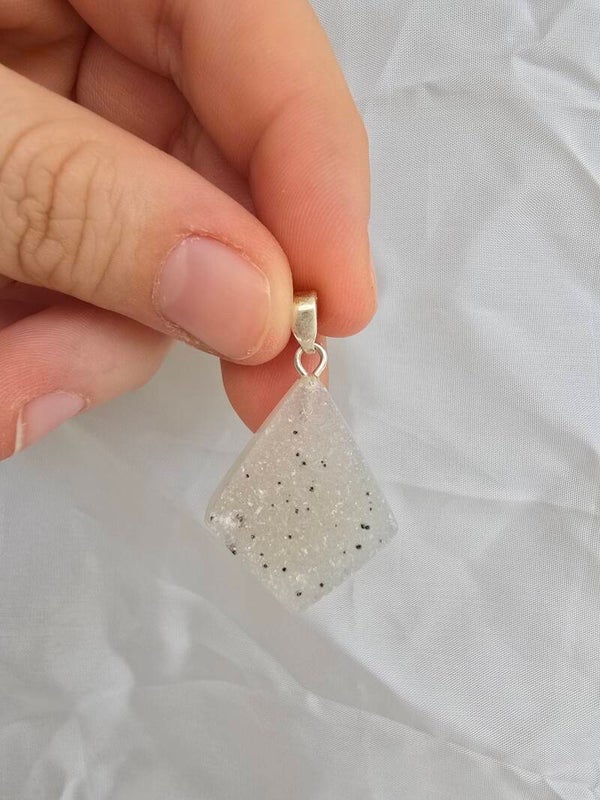 Druzy agaat ketting bedel