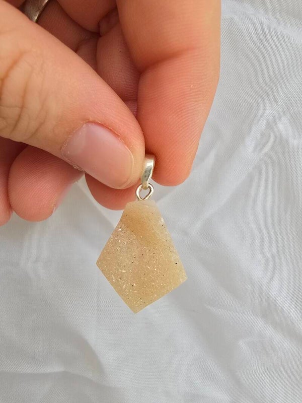Druzy agaat ketting bedel