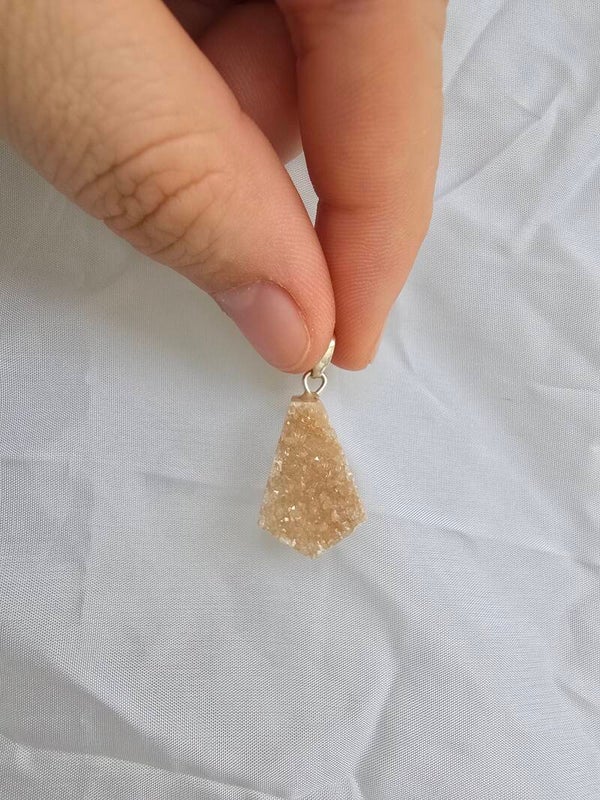Druzy agaat ketting bedel