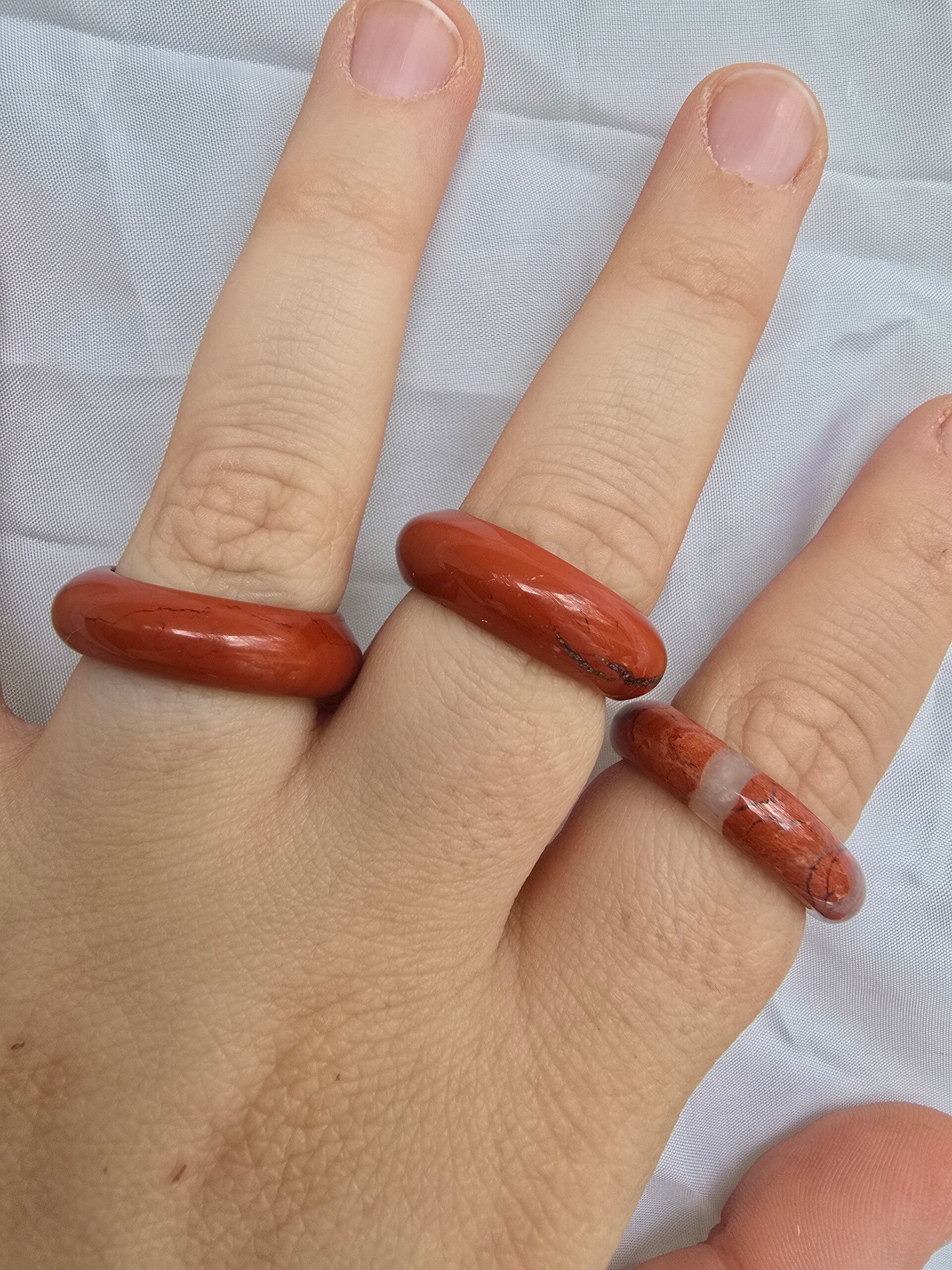 Rode jaspis ring