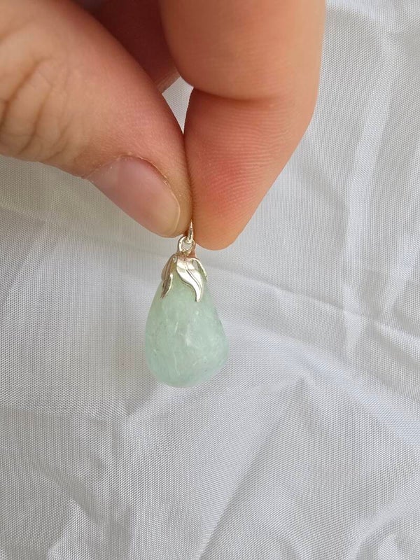 Aquamarijn ketting bedel