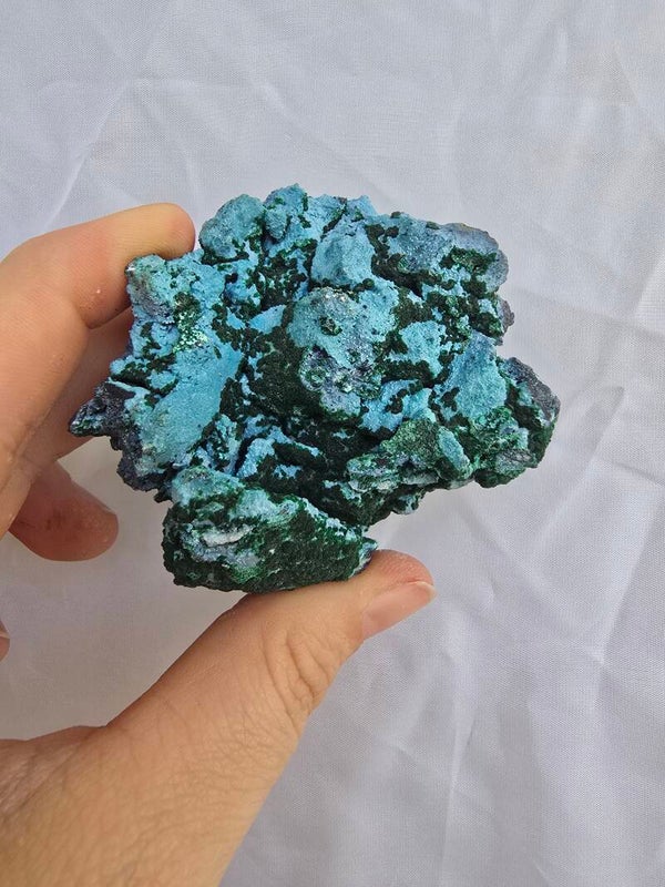 Chrysocolla met malachiet