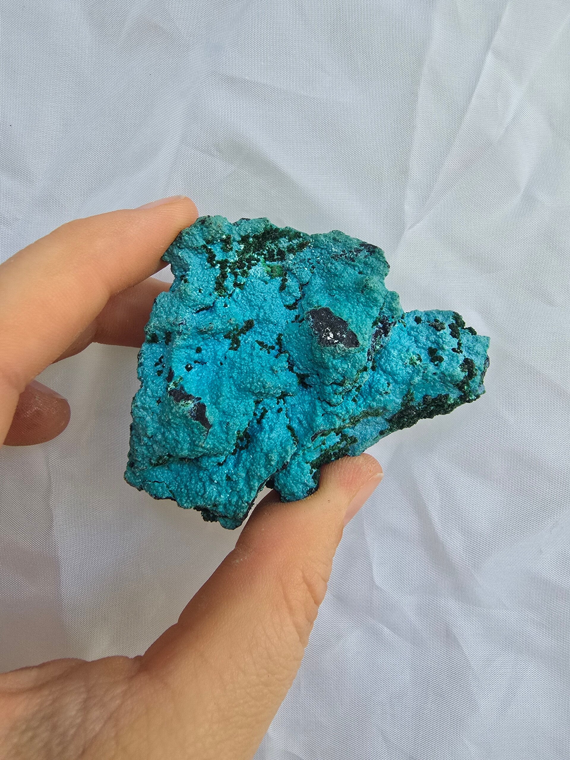 Chrysocolla met malachiet