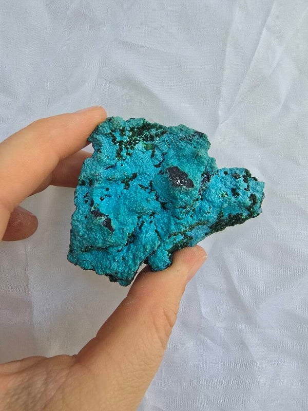 Chrysocolla met malachiet