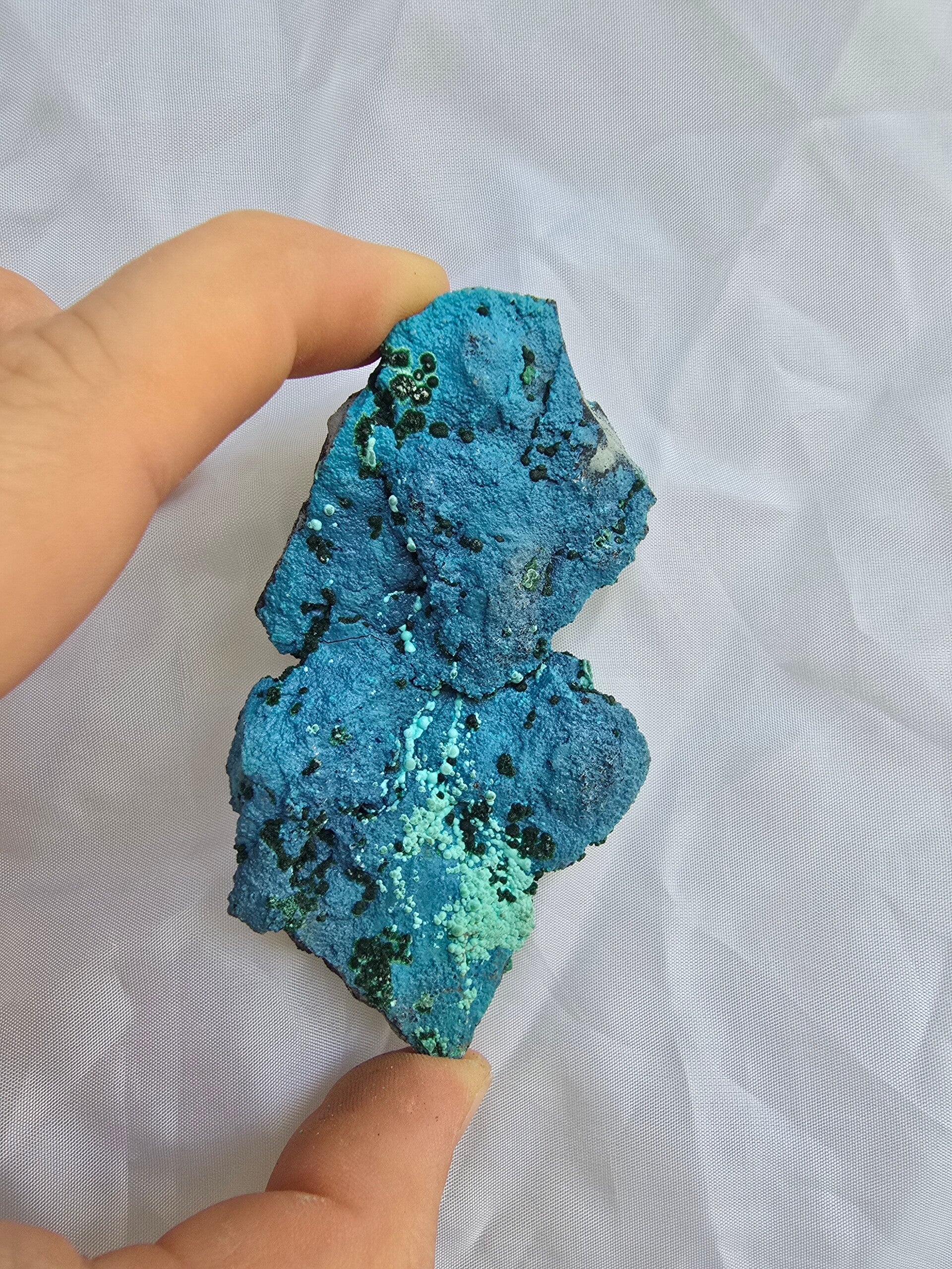 Chrysocolla met malachiet