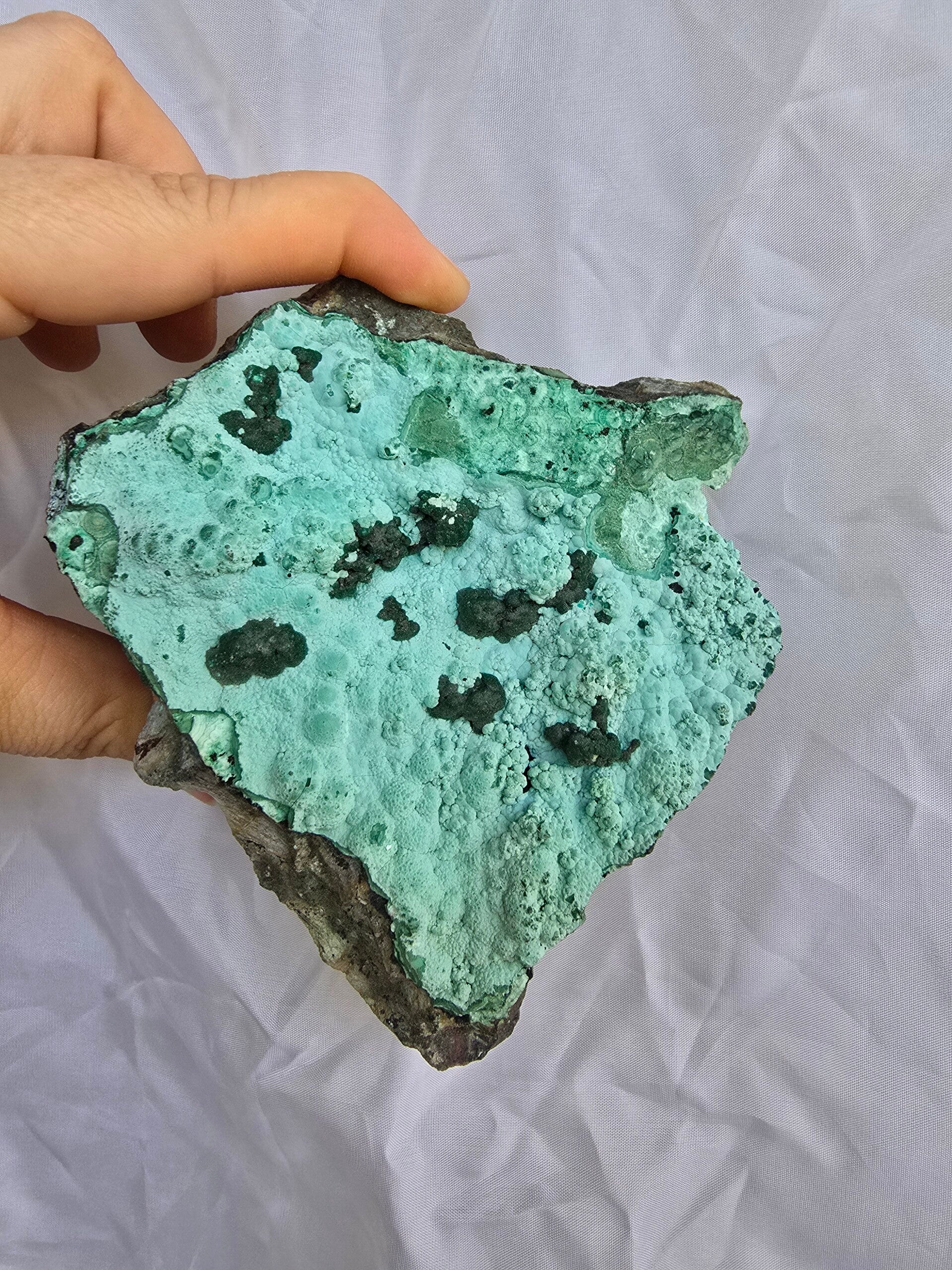 Chrysocolla met malachiet