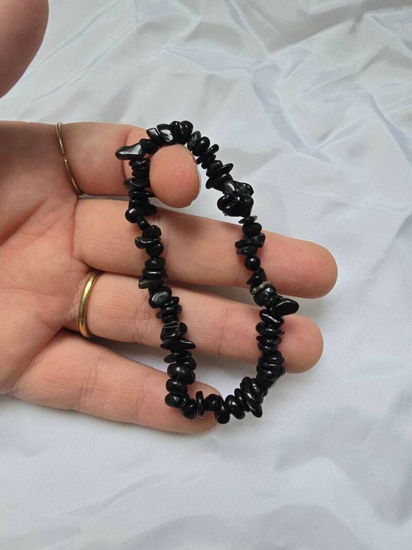 Zwarte toermalijn armband