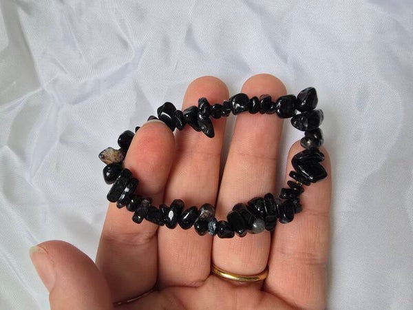 Zwarte agaat armband