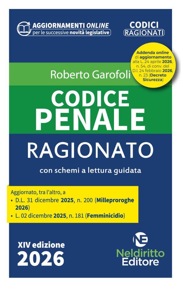 Codice Penale Ragionato 2026 - NelDiritto Editore