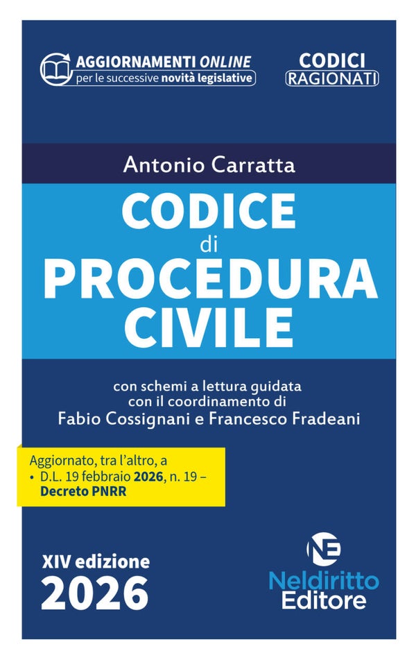 Codice di Procedura Civile Ragionato 2026 - NelDiritto Editore