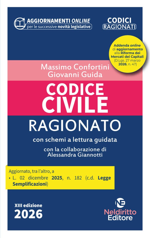Codice Civile Ragionato ed. Gennaio 2026 - NelDiritto Editore