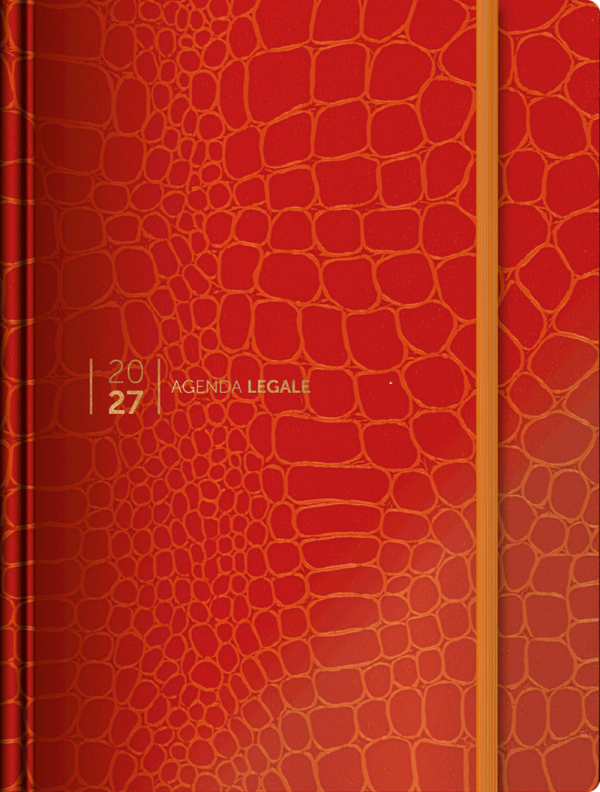 Agenda Legale 2027 Croco Arancio con App Agenda Legale PRO - Edizioni Simone