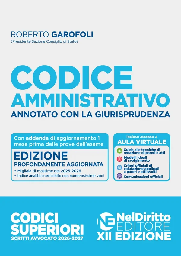 Codice amministrativo annotato con la giurisprudenza 2026-2027 - NelDiritto Editore