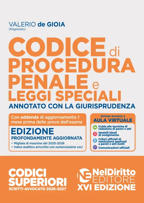 Codice procedura penale annotato con giurisprudenza 2026-2027 - NelDiritto Editore