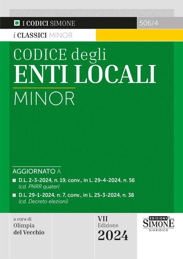 Codice degli Enti Locali minor 2027 – 506/4 - Edizioni Simone