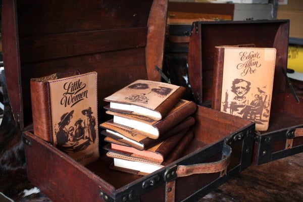 Laser Etched Leather Book Covers