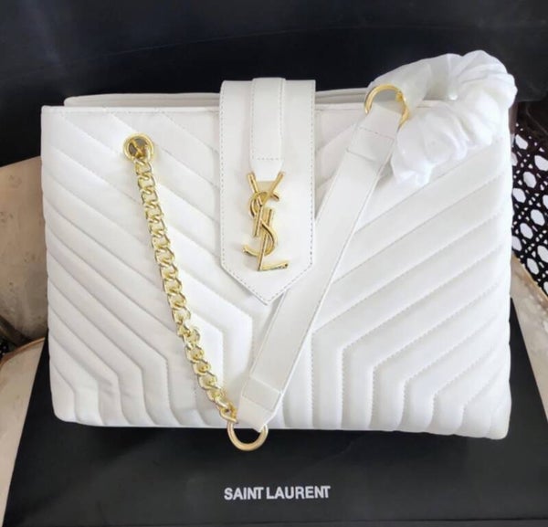 Yves Saint Laurent Quilted-Leather Shoulder Bag.