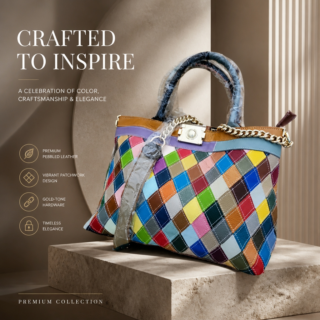 Top Grain Genuine Leather Shoulder Bag.
