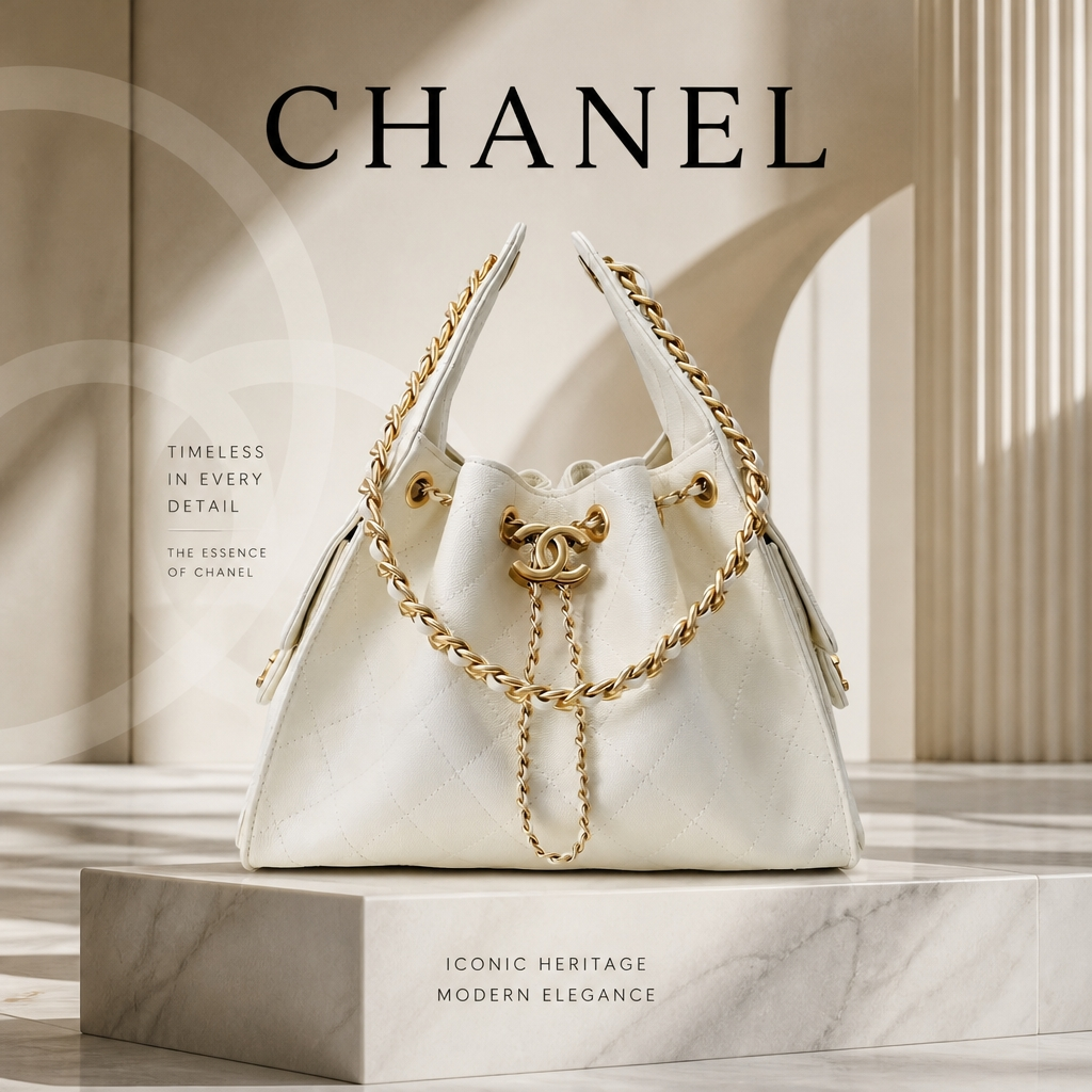 Calfskin Chanel 25 Small Handbag.