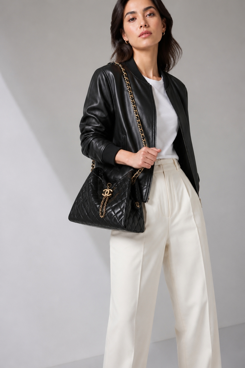 Calfskin Chanel 25 Small Handbag