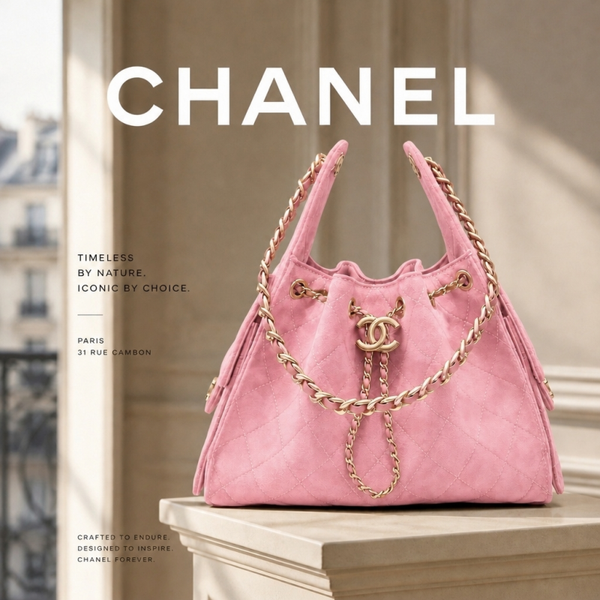 Suede Chanel 25 Small Handbag.