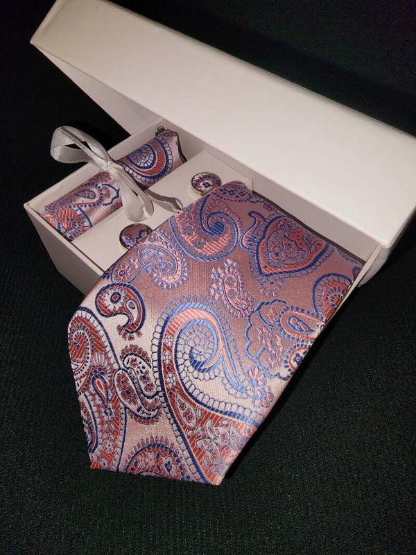 Delano Silk Paisley Necktie Set.