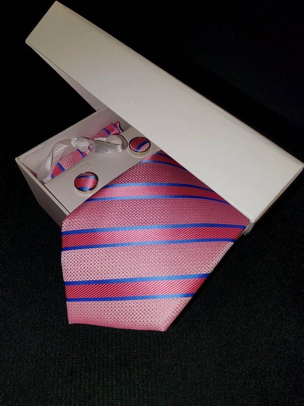 Delano Silk Stripe Necktie Set.