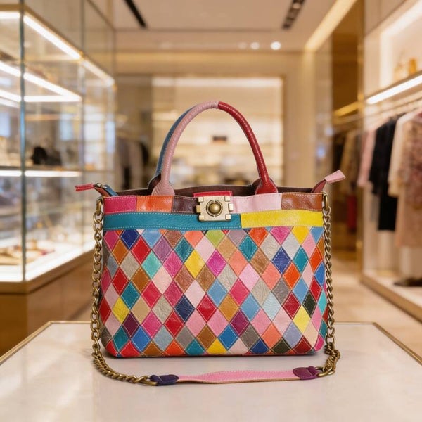 Top Grain Genuine Leather Shoulder Bag.