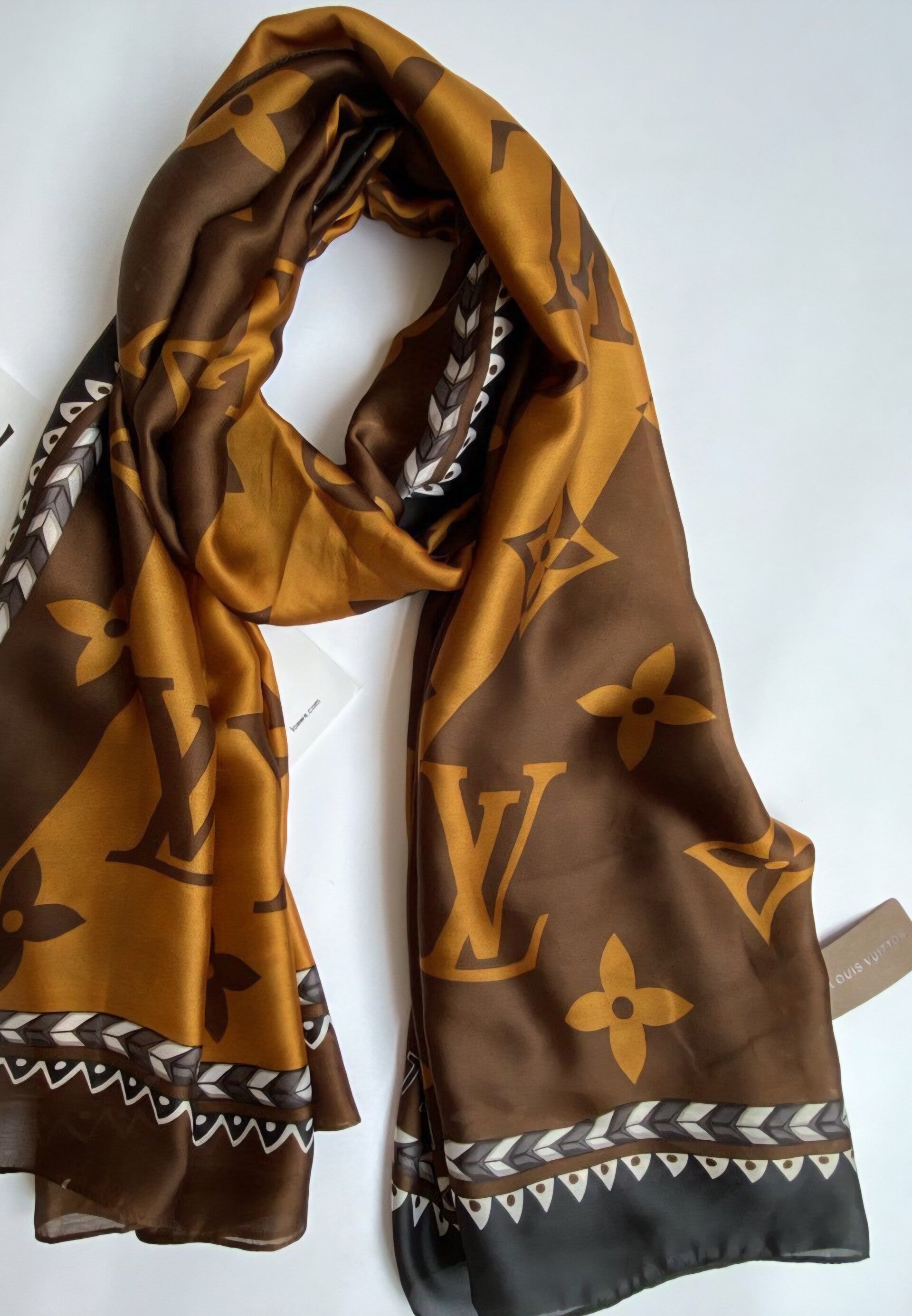 Louis Vuitton Long Silk Scarf.