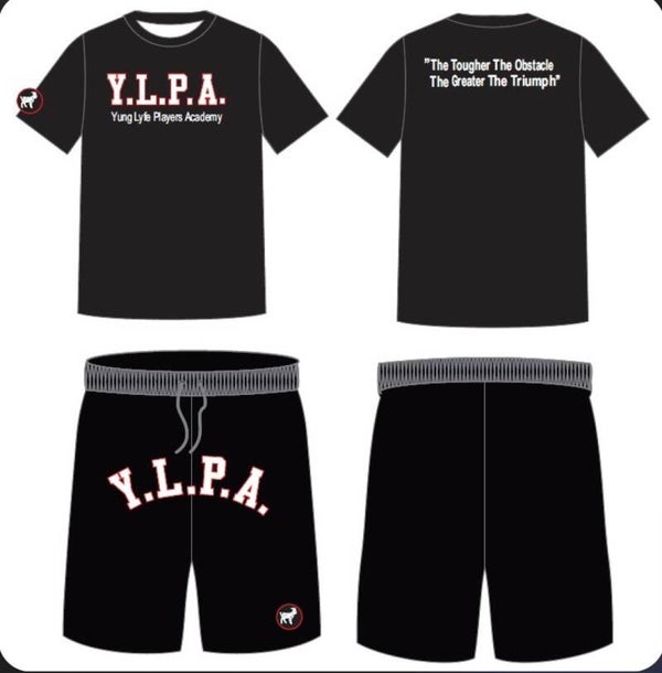 YLPA Short and T Shirt Set Black Men & Women
