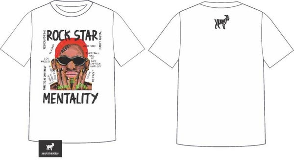 Y.L.P.A. Dennis Rodman “Rock Star Mentality” Graphic T-Shirt WHITE