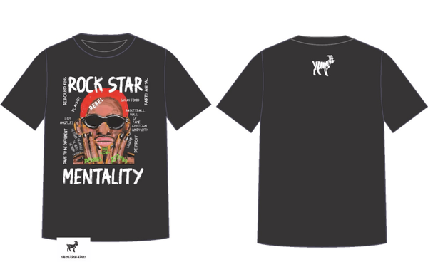 Y.L.P.A. Dennis Rodman “Rock Star Mentality” Graphic T-Shirt Black