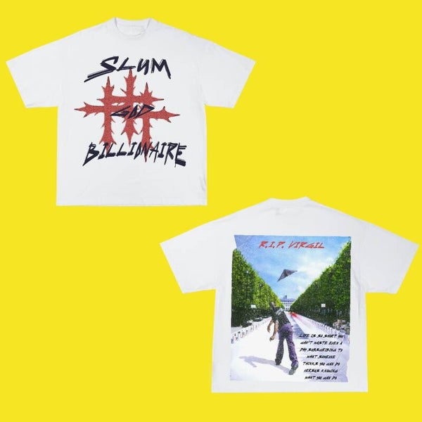SlumGod Billionaire T-Shirt White / Red Graphics