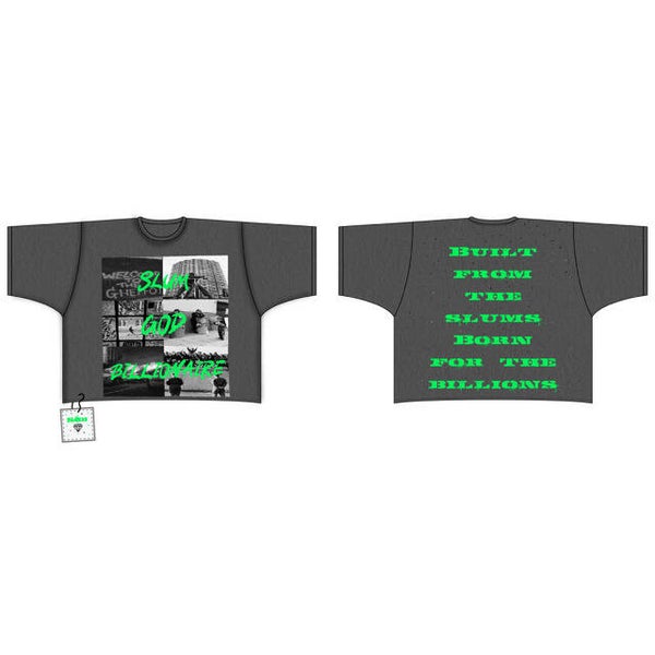 Yung Lyfe / SlumGod Billionaire Collab  Gray  Graphic T-Shirt