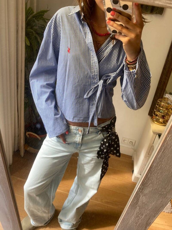 upcycle blouse Ralph lauren #8