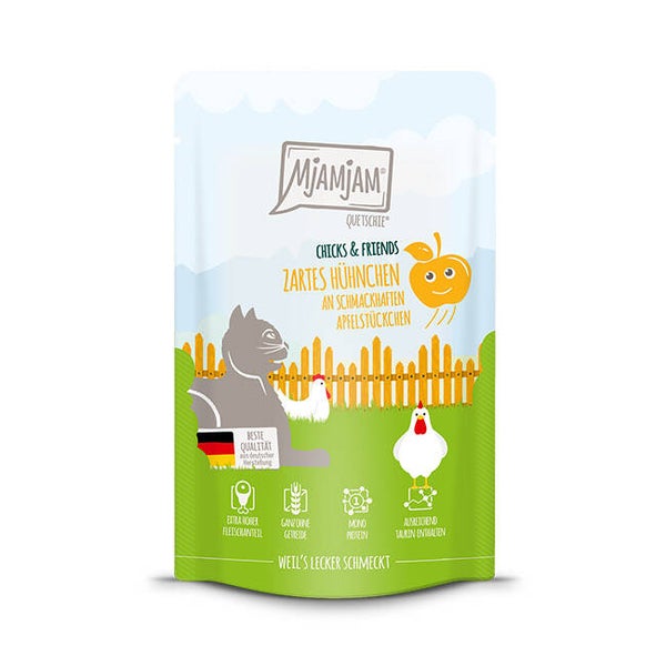 MjAMjAM Cat - Chicks & Friends zartes Hühnchen an schmackhaften Apfelstückchen
