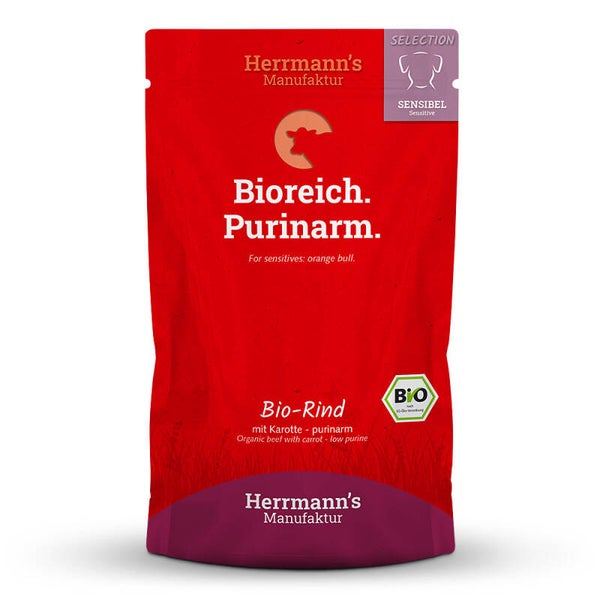 Herrmann's Selection Sensible: Bio Rind mit Karotten - purinarm