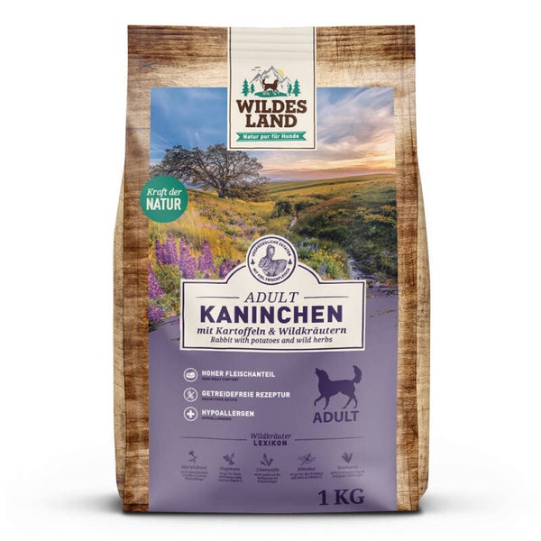 Wildes Land Classic Adult Kaninchen mit Kartoffeln und Wildkräutern 1 kg