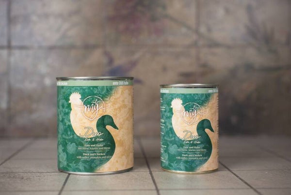 mÿ - Duo Ente & Huhn mit Hirse, Kürbis und Birne