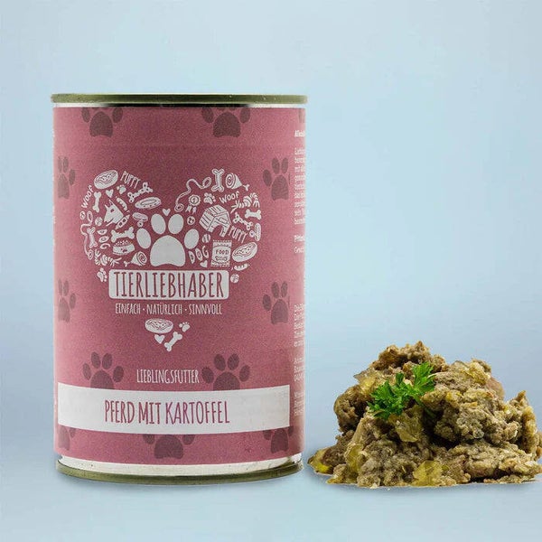 Tierliebhaber Lieblingsfutter Pferd mit Kartoffel