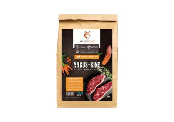 Wildfang - Angus Rind mit Süßkartoffel & Karotte | getreidefrei