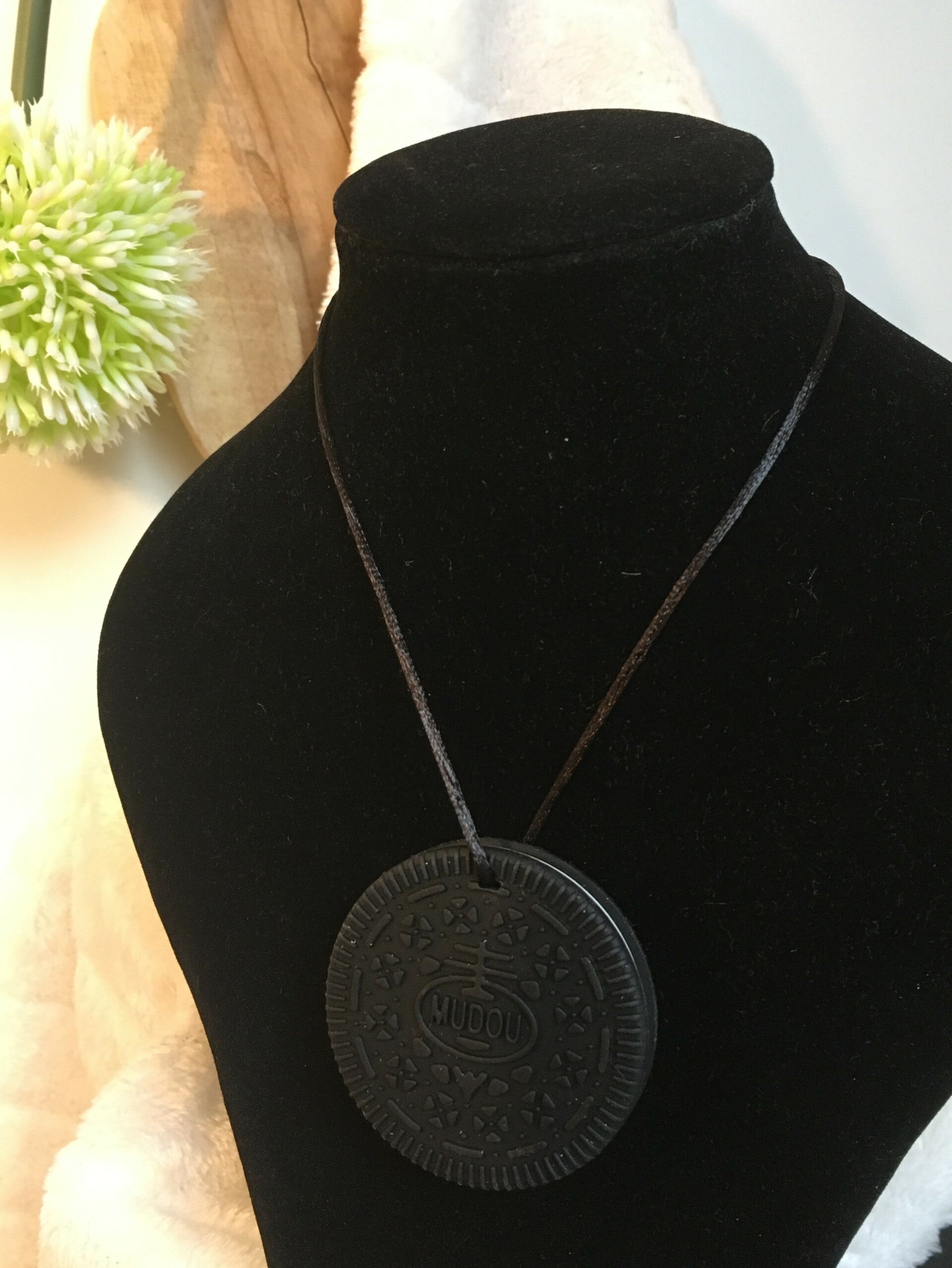 Bijtketting Oreo zwart