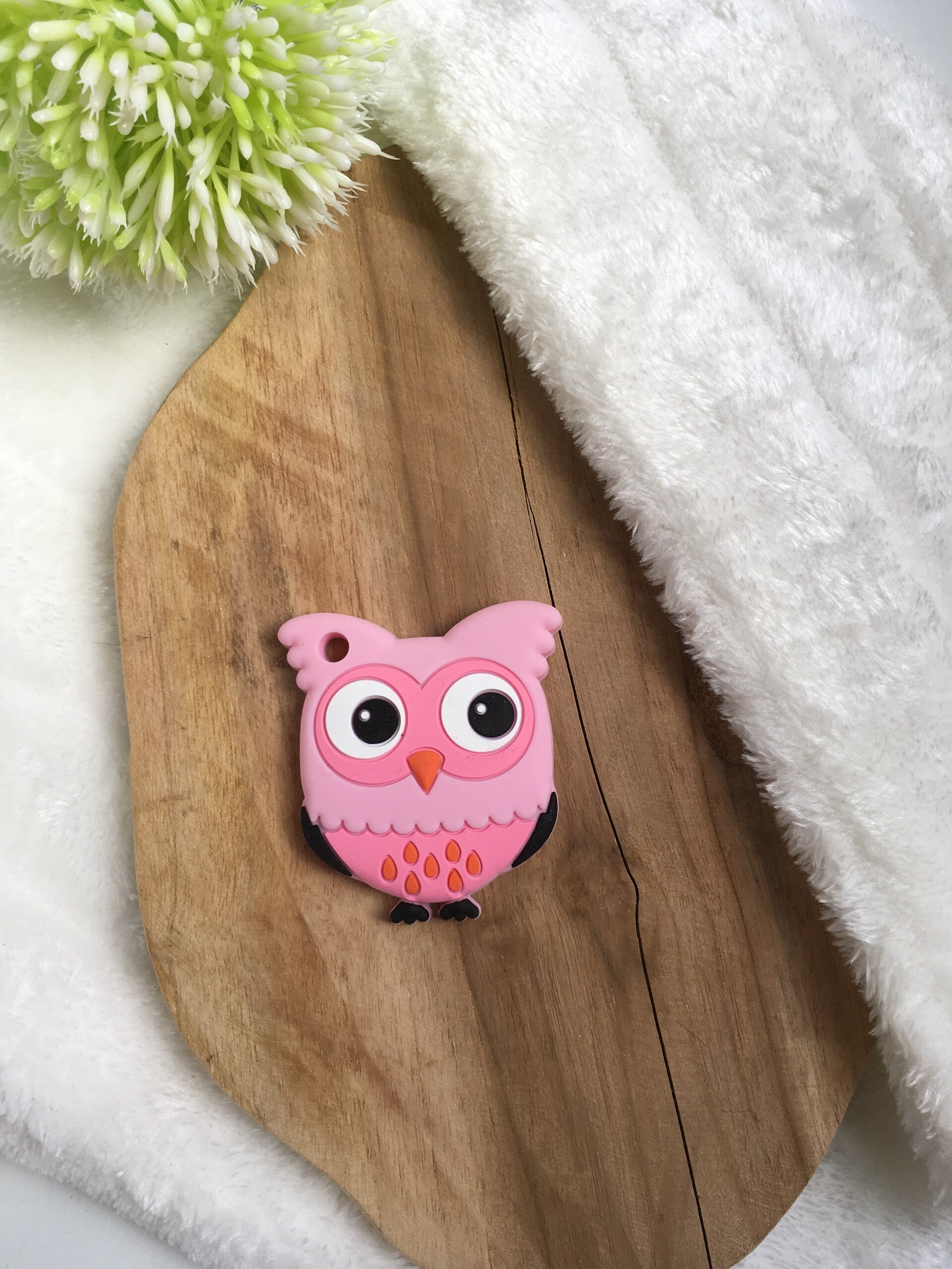 Bijtfiguur uil roze
