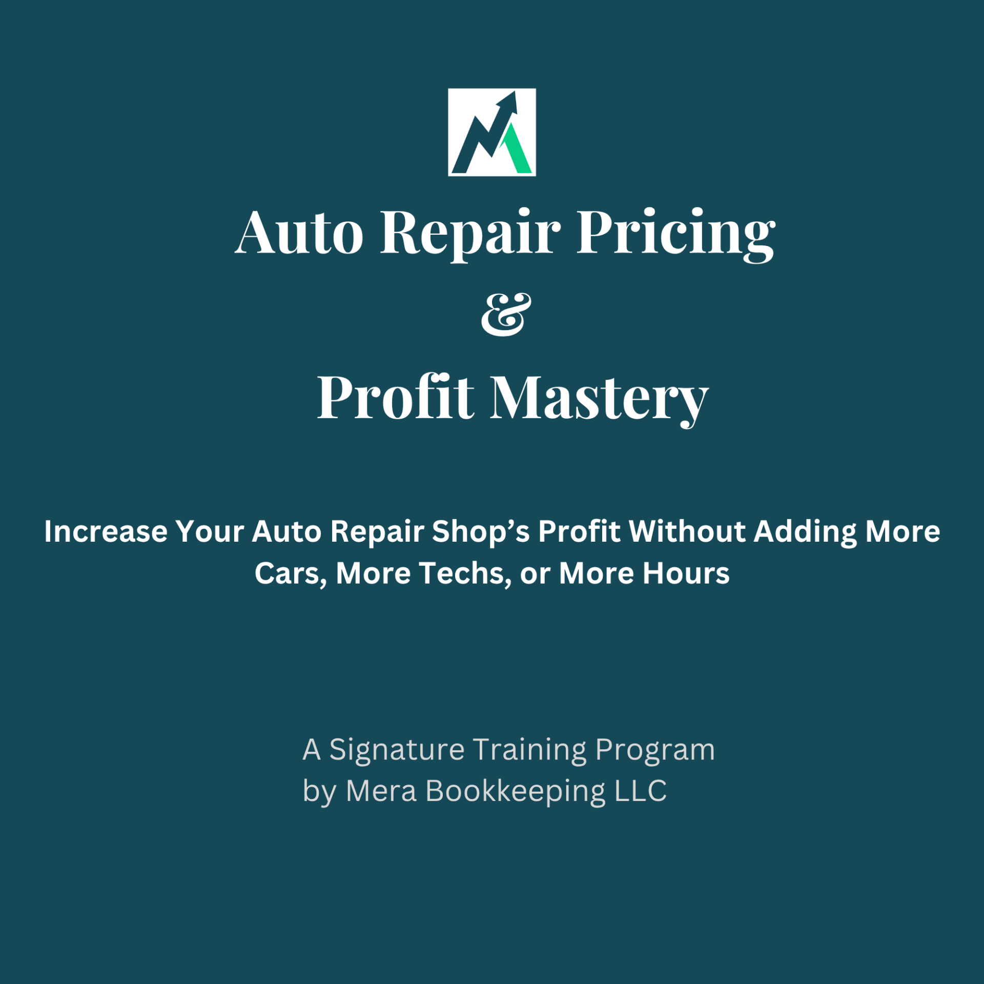 Bookkeeping Auto Repair Pricing & Profit Mastery